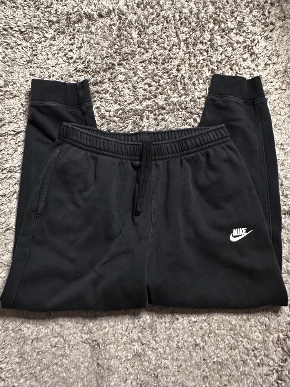 Nike Black Sweatpants with White Swoosh